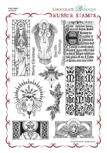 Gothic Angels Rubber stamp sheet - A4